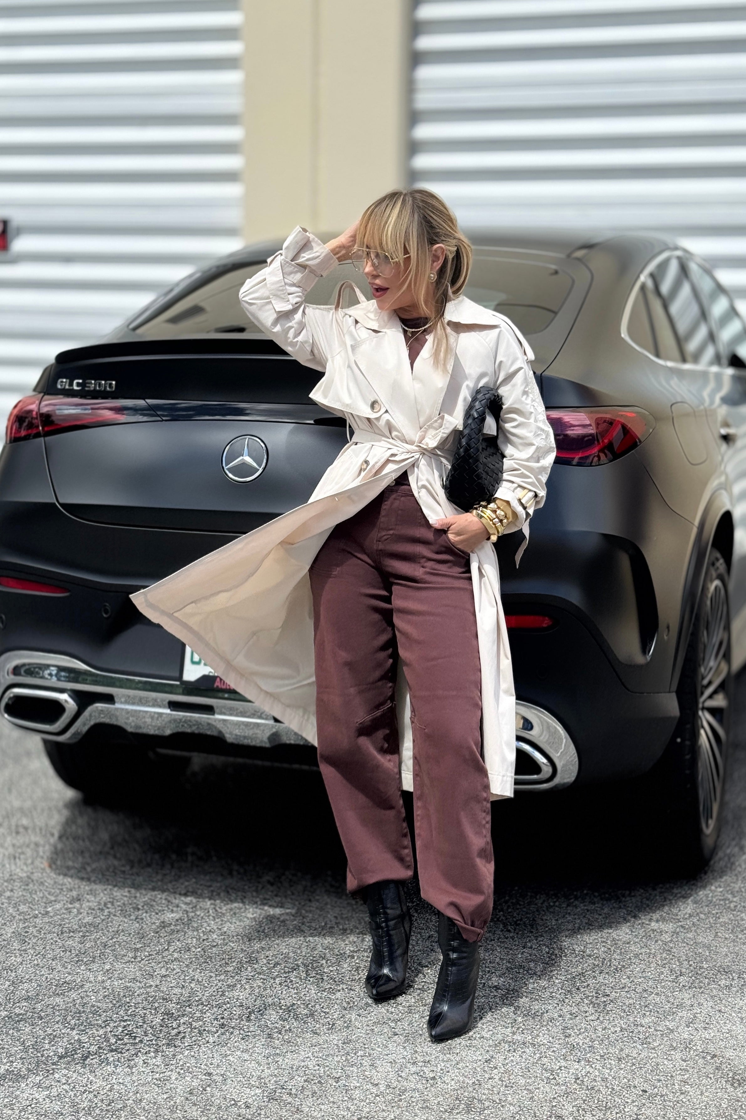 High Rise Ankle Cuffed Barrel Pant