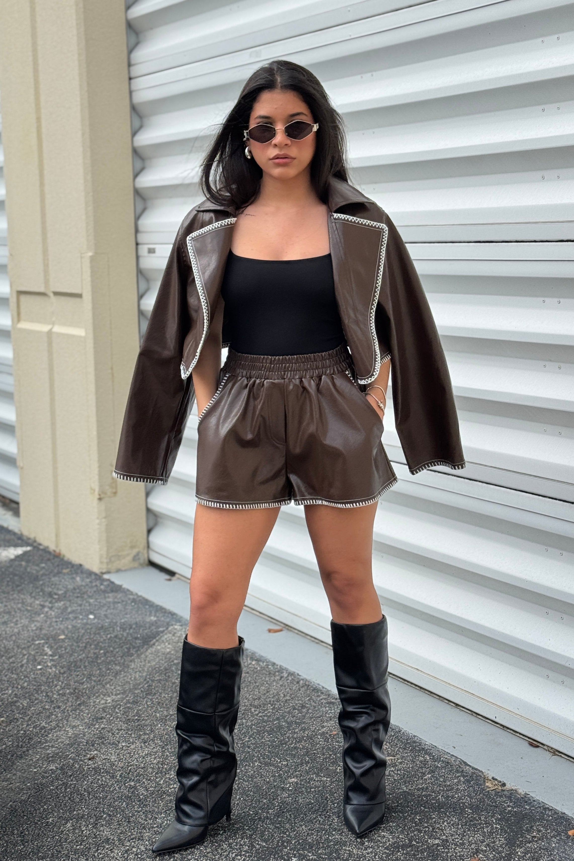 CHOCO BROWN TWO PIECES SET