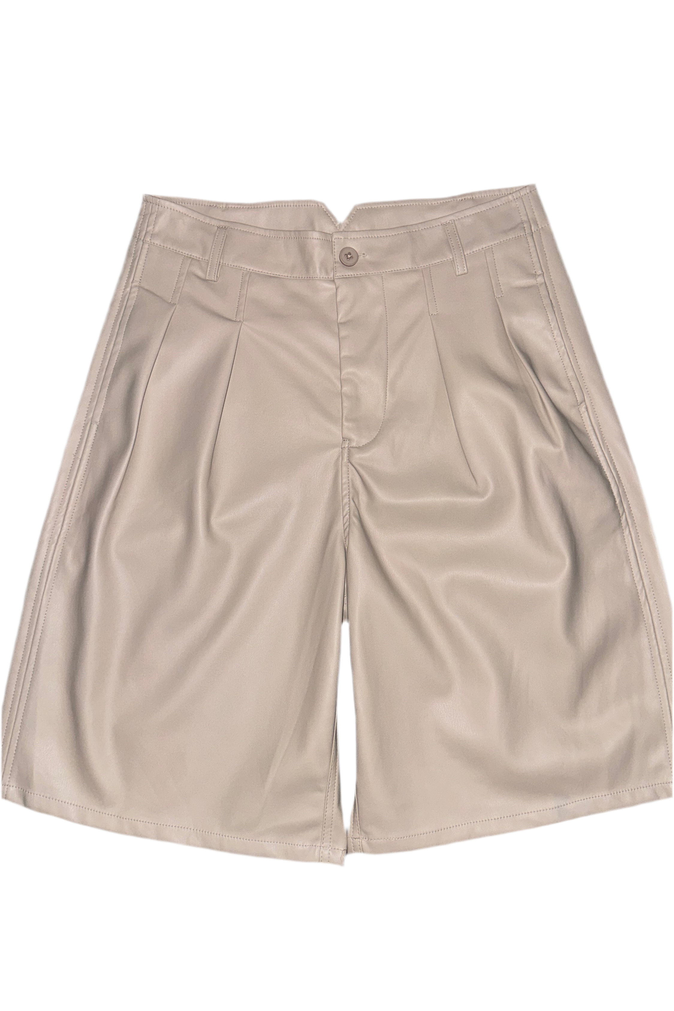 SANDRA LEATHER BERMUDA SHORT
