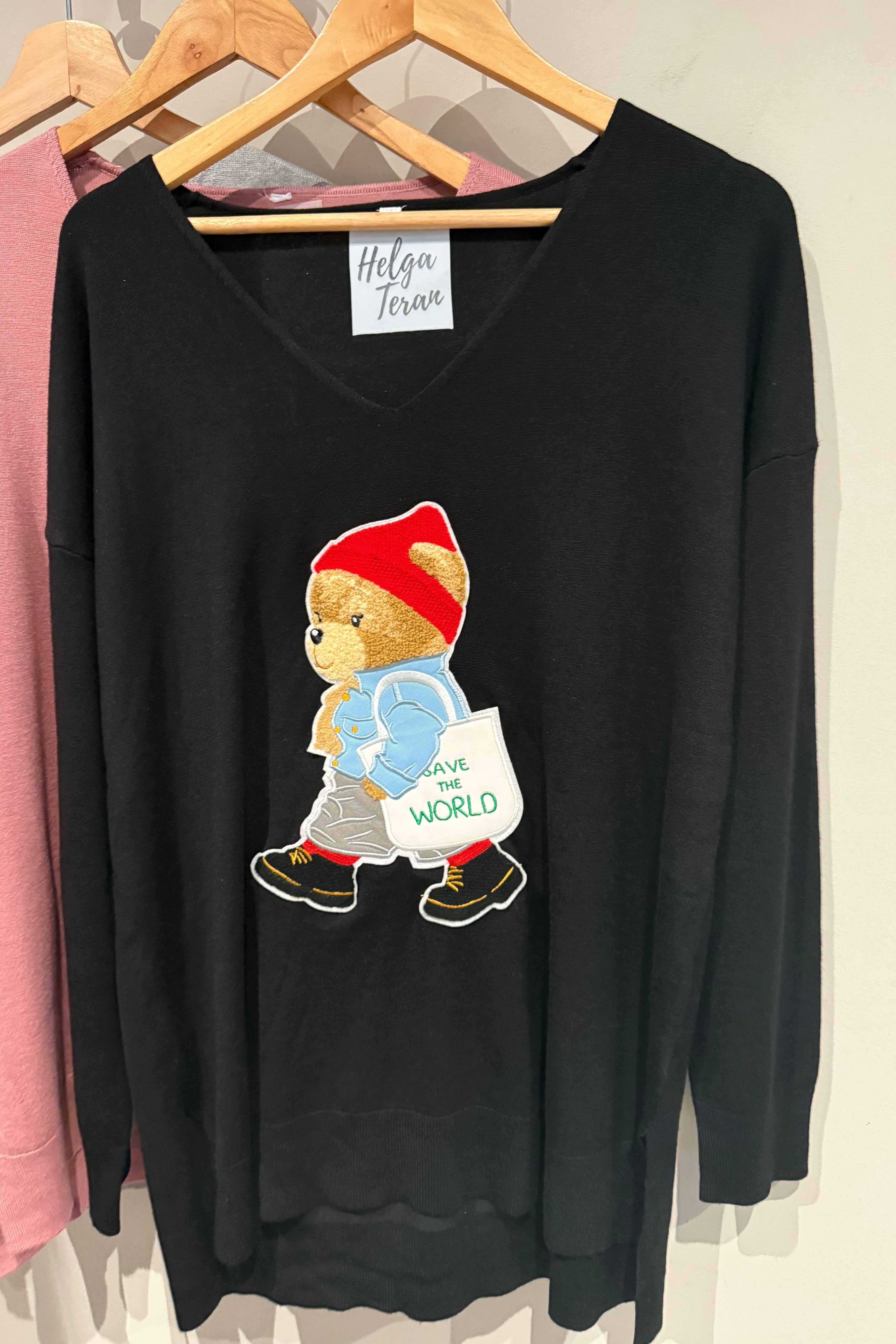 FASHION TEDDY V NECK SWEATER