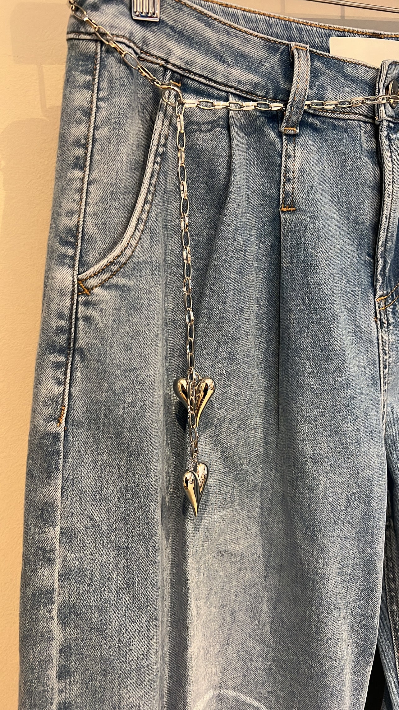 SILVER HEART BELT