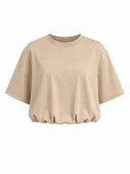 BUBBLE HEM T-SHIRT