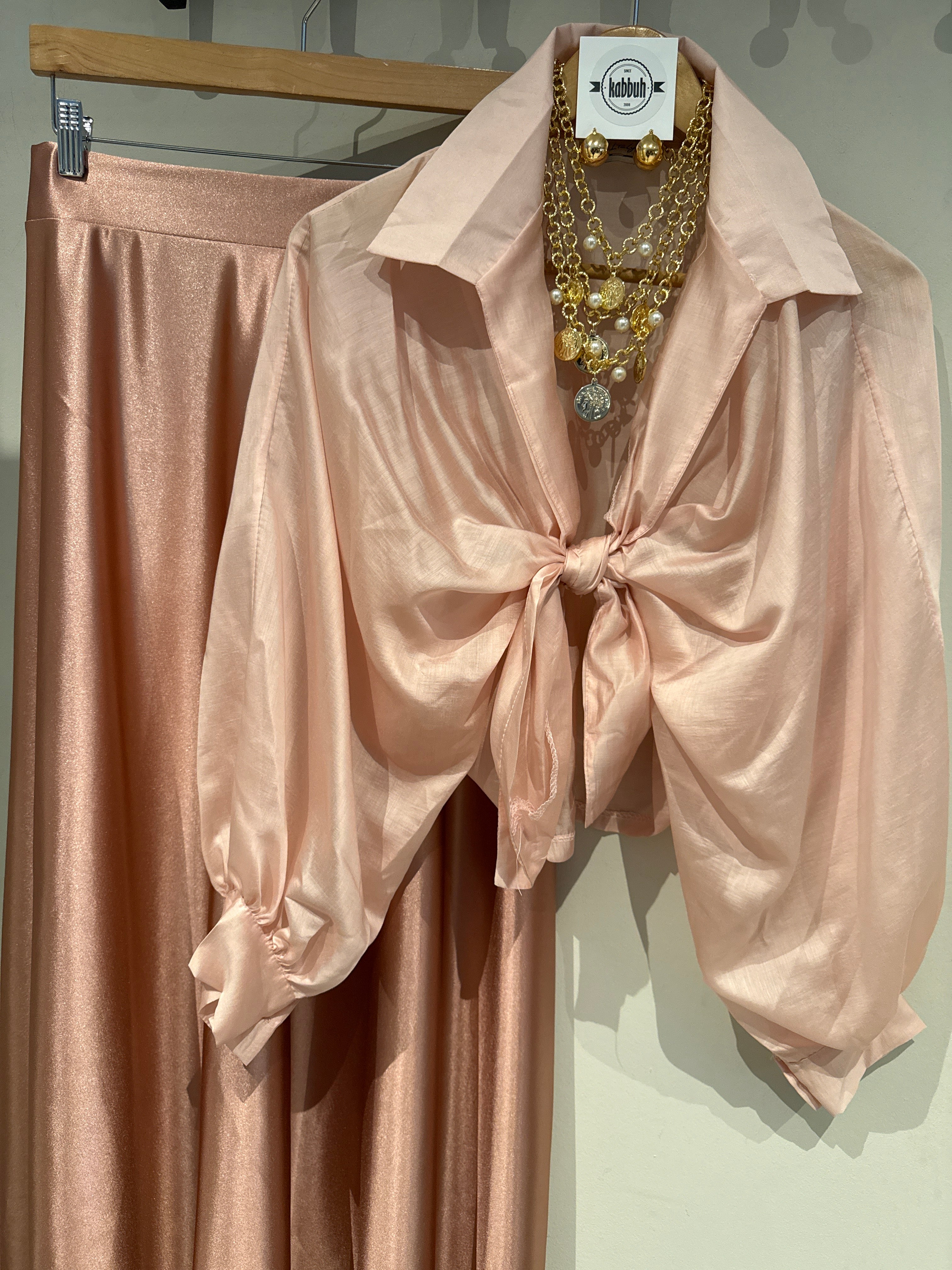 ITALY TRANSPARENT BASIC BLOUSE SHIRT