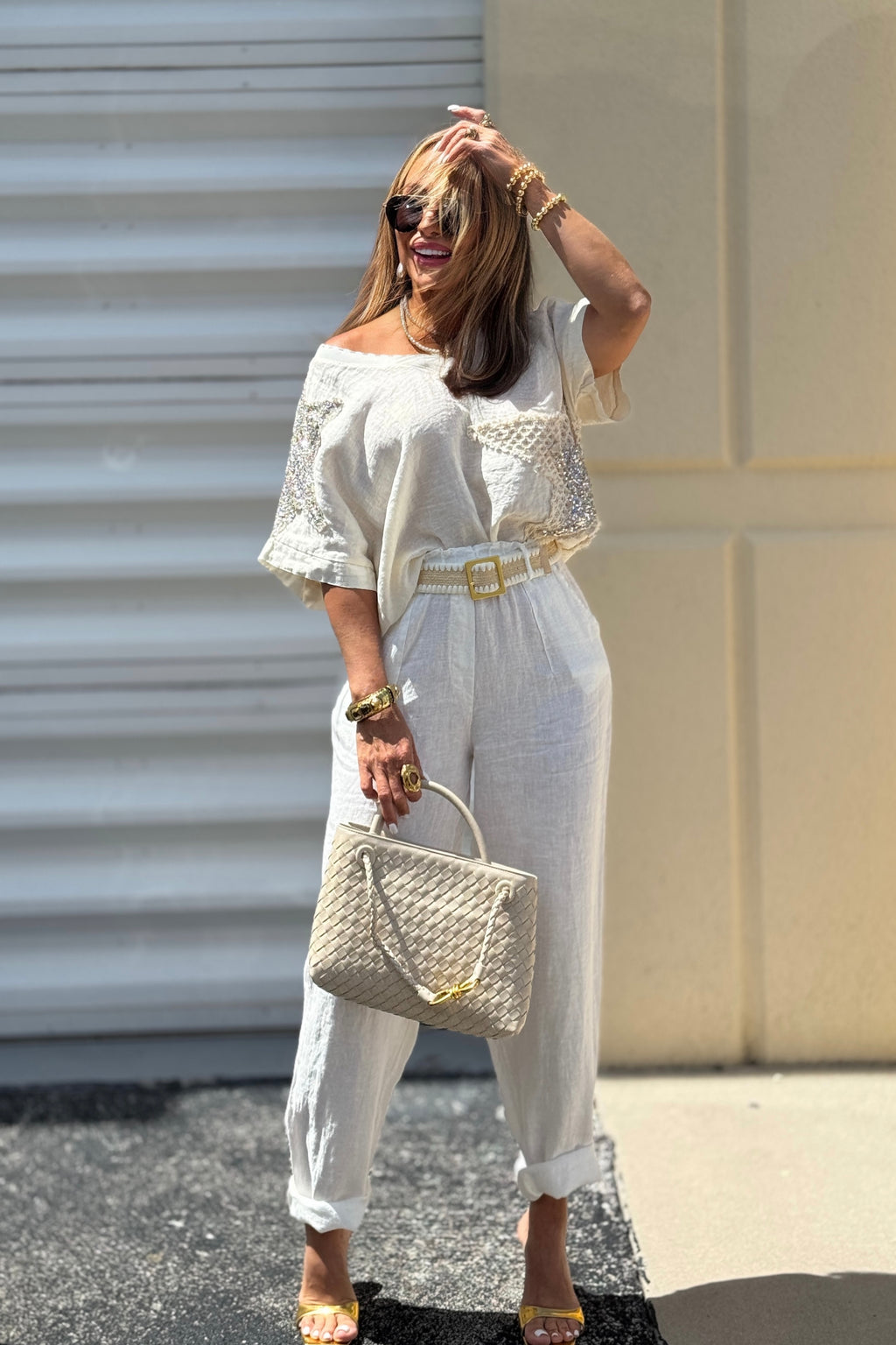 LINEN STAR BLOUSE