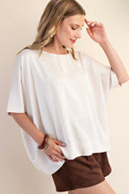 OVERSIZED SATIN BLOUSE