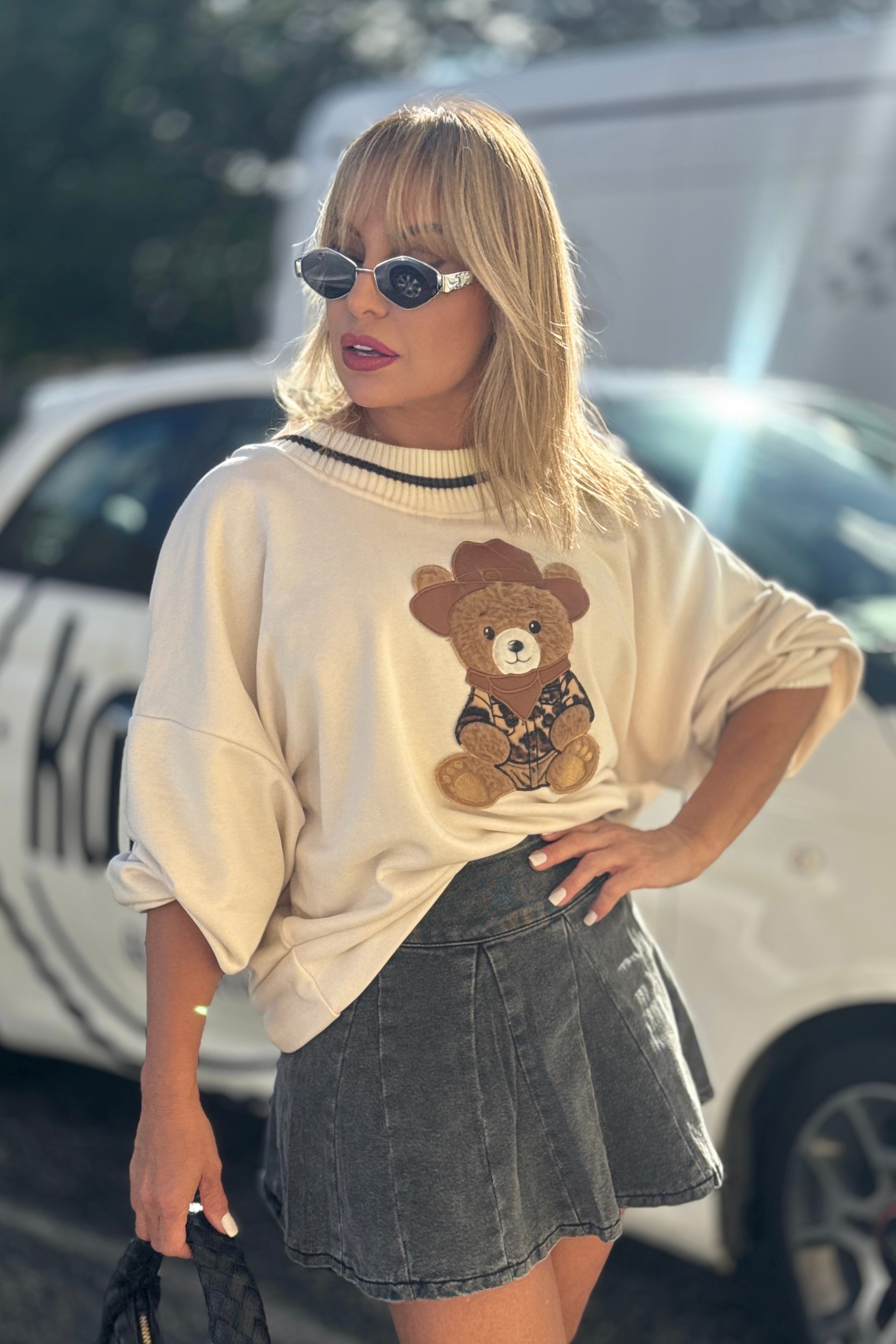 COWBOY TEDDY SWEATER