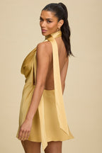 Drape Satin Cowl Dress