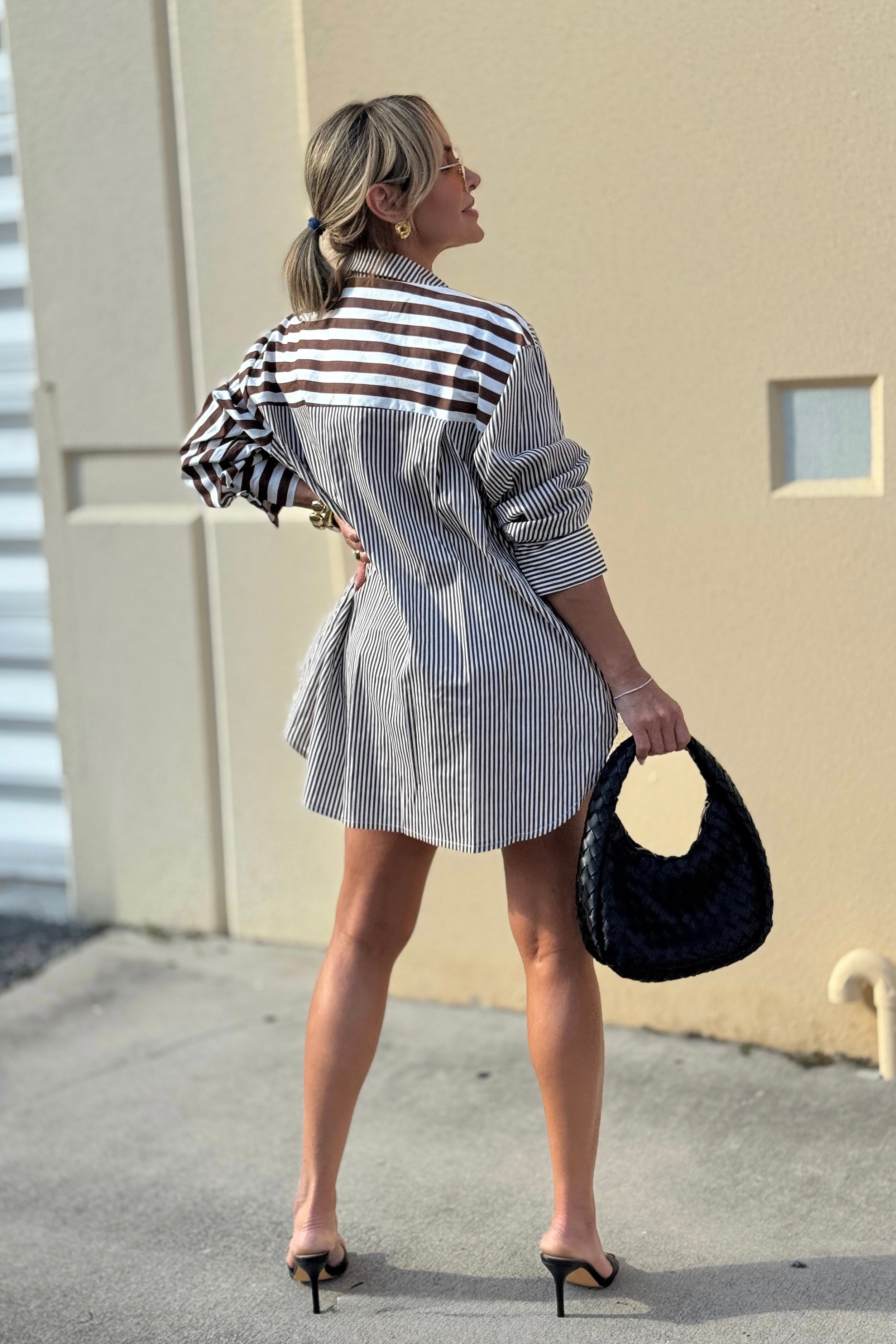 LINES W TEDDY BLOUSE SHIRT