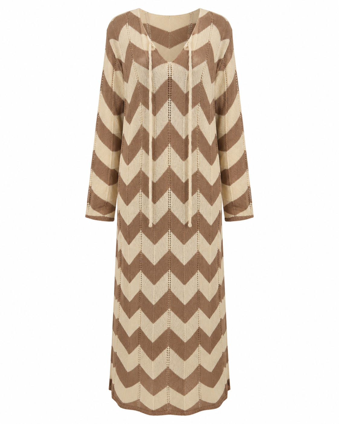 ZIGZAG KNIT DRESS WITH COVER
