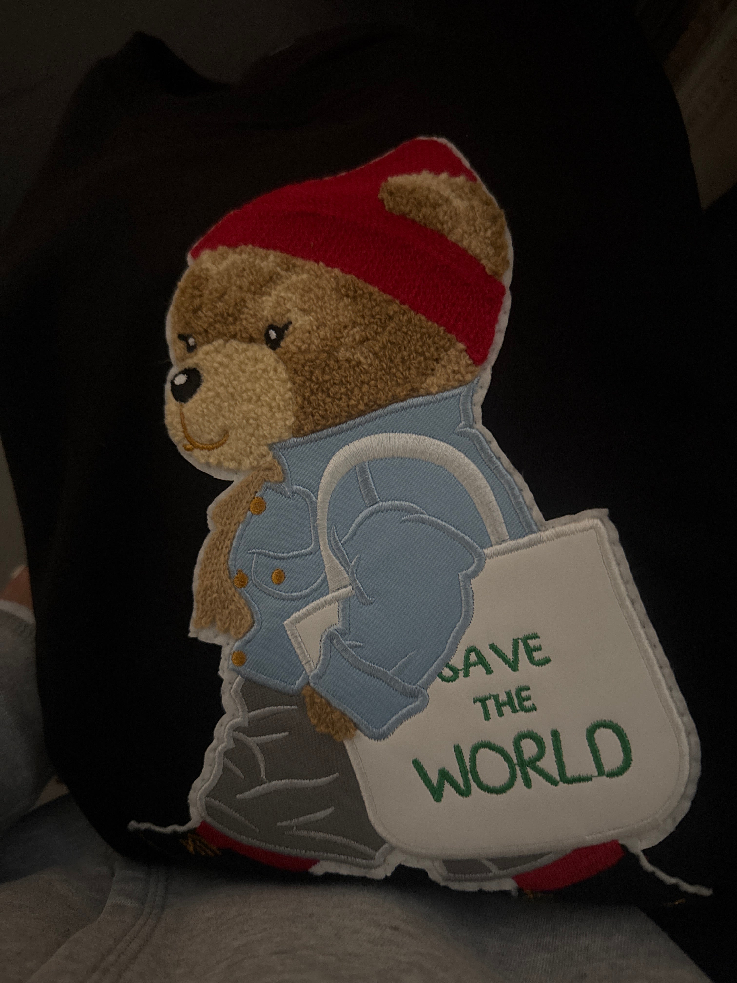SAVE THE WORLD TEDDY SWEATER