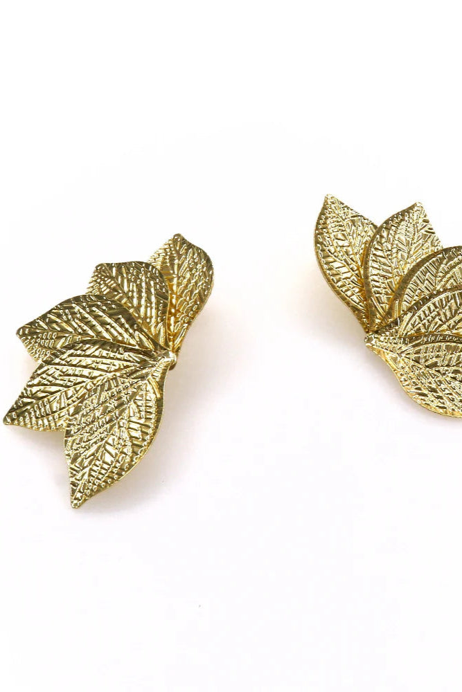 LEAF GOLD EARRINGS