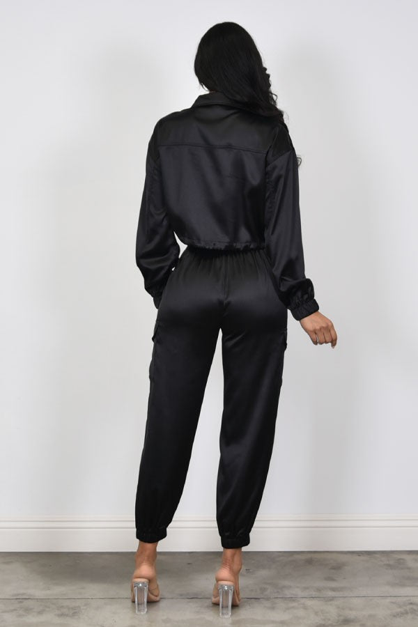 Satin Effect Two Pieces Set
