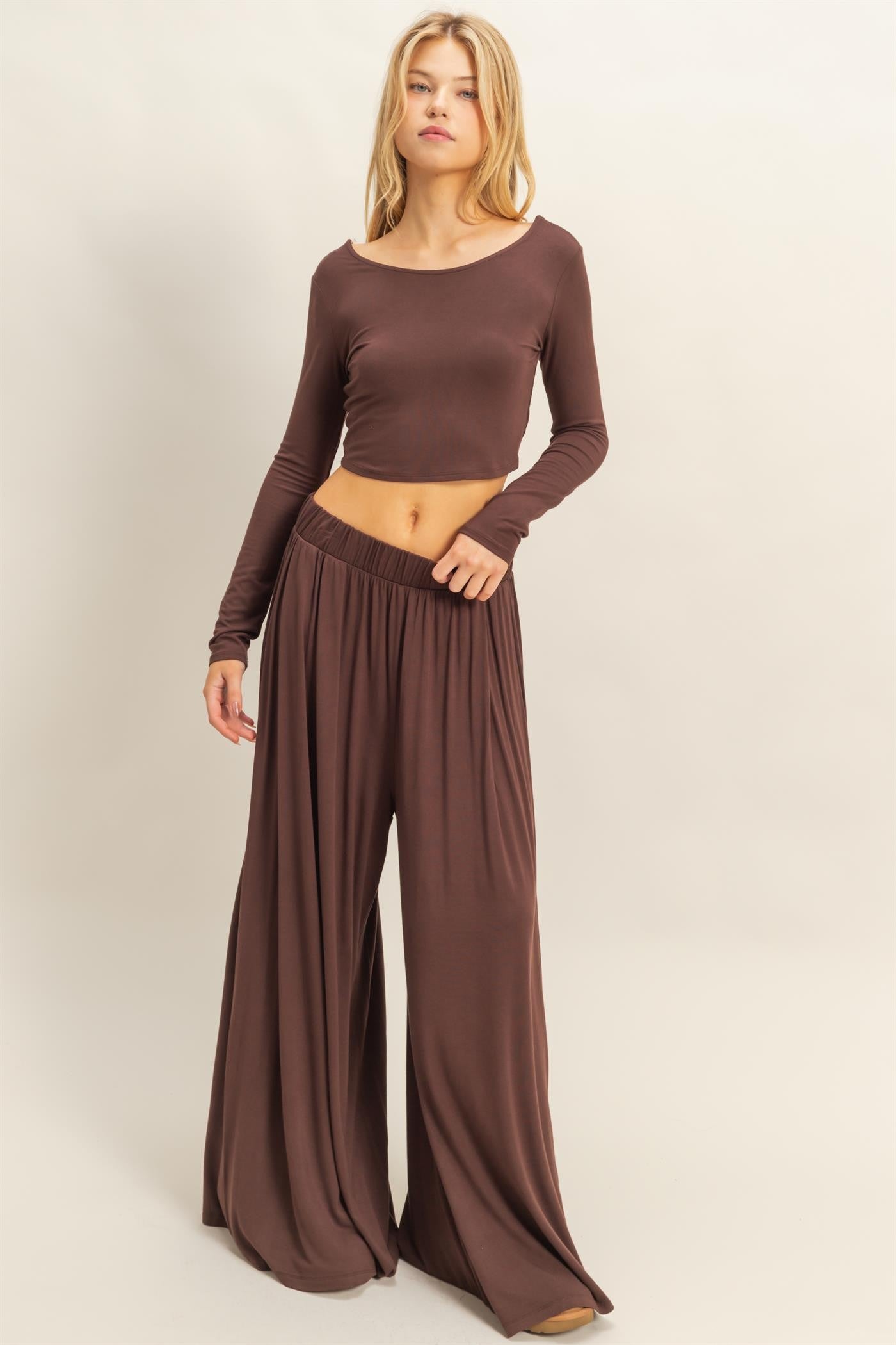 Long-sleeve Two Pieces Set