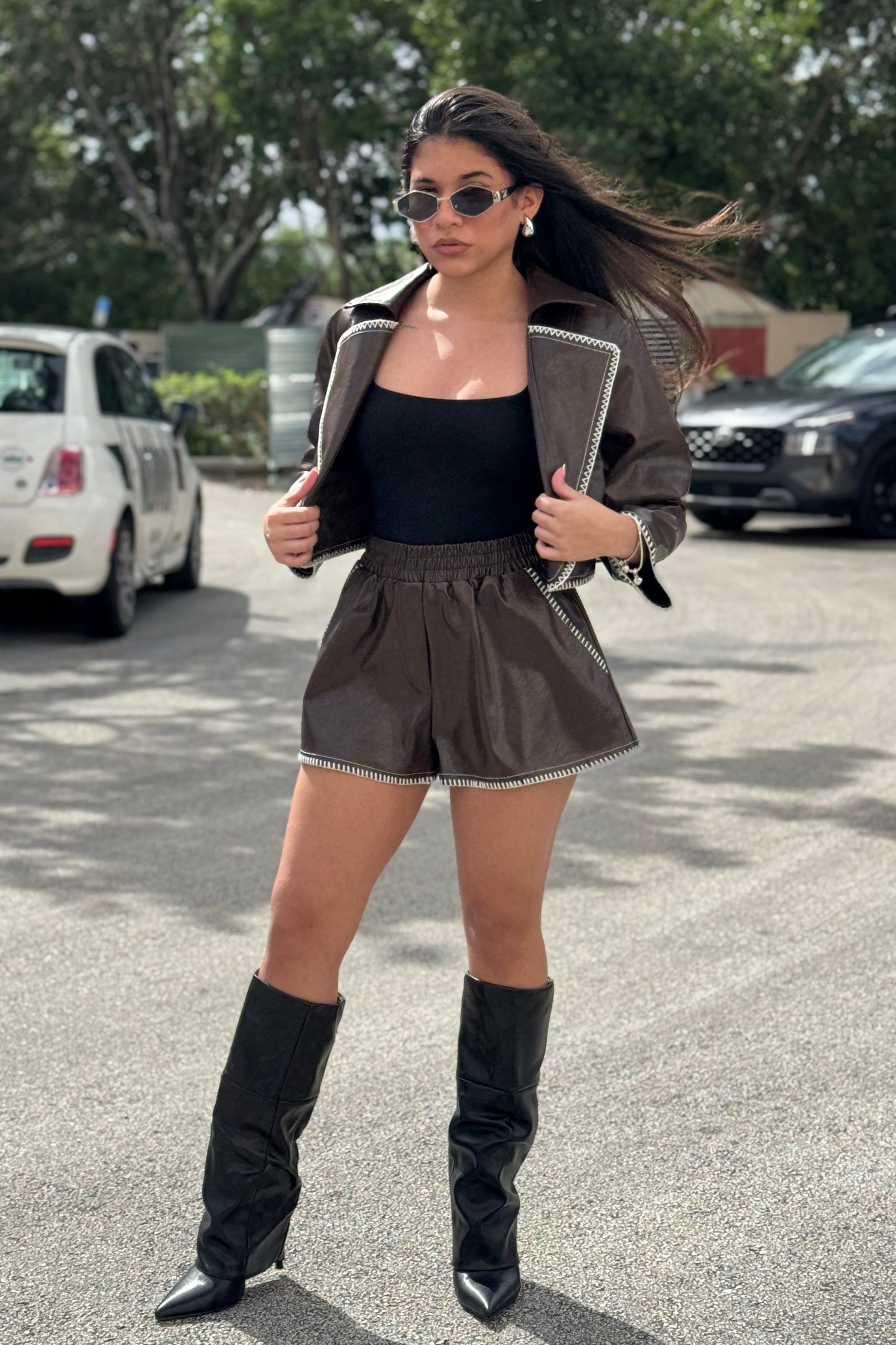 CHOCO BROWN TWO PIECES SET