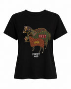 EQUESTRIAN BEADED T-SHIRT