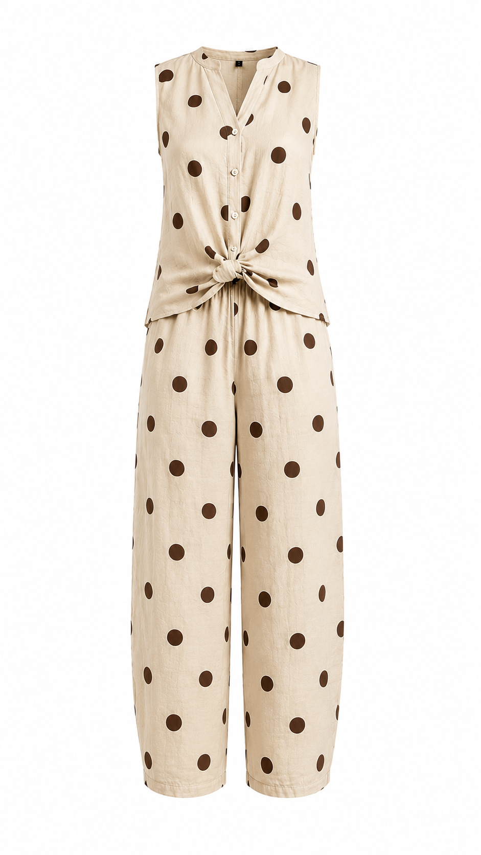 POLKA LINEN TWO PIECES SET