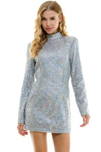 SILVER SHINNY DRESS