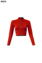 RIBBED LONGSLEEVE ZIPPER TOP