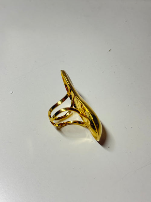 ABSTRACT GOLD RING