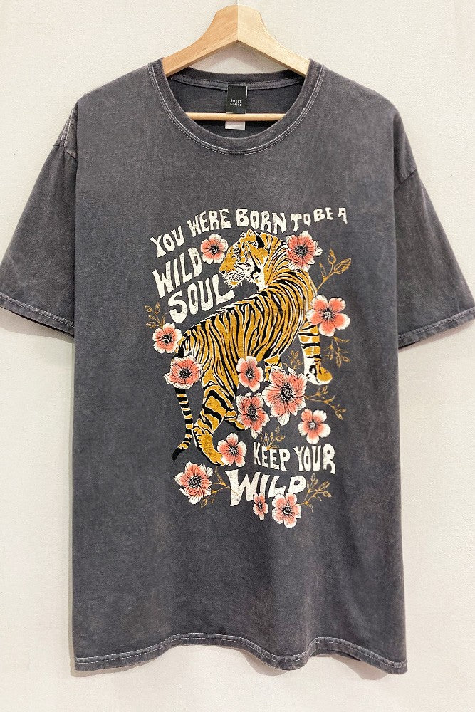 TIGER FLORAL TSHIRT