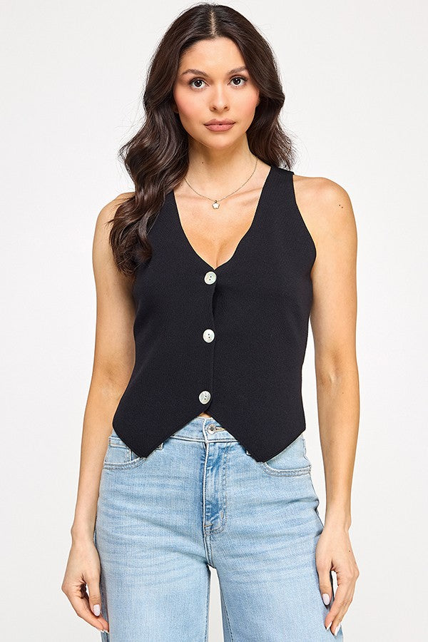 BLACK MELANIE VEST