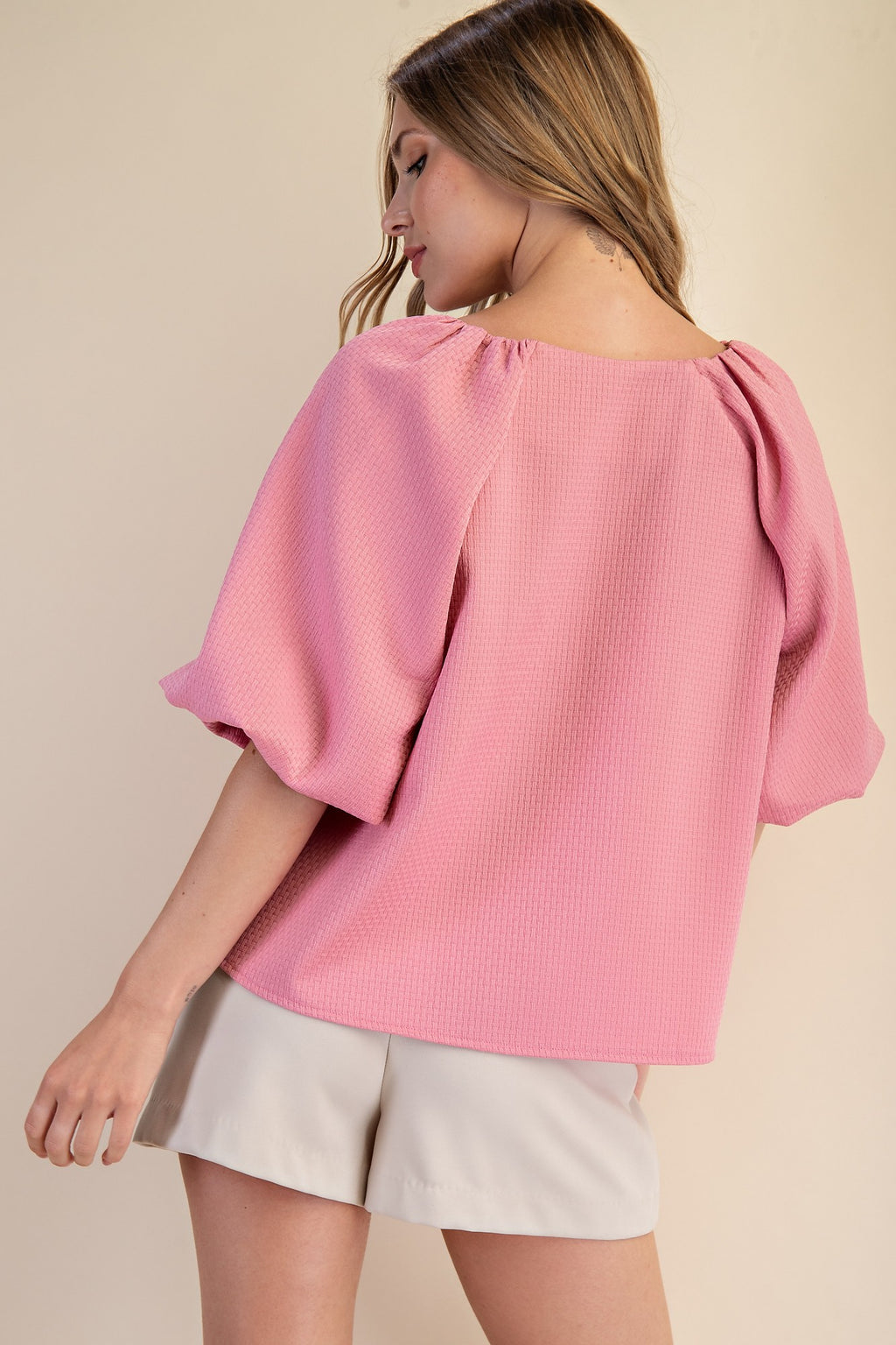V-neck Raglan Sleeve Top Blouse