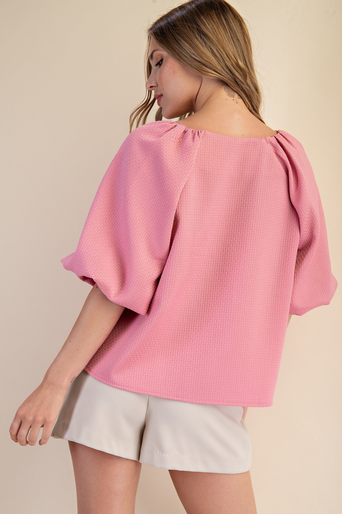 V-neck Raglan Sleeve Top Blouse