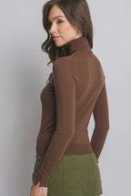 Long Sleeve Turtle Neck Sweater Top