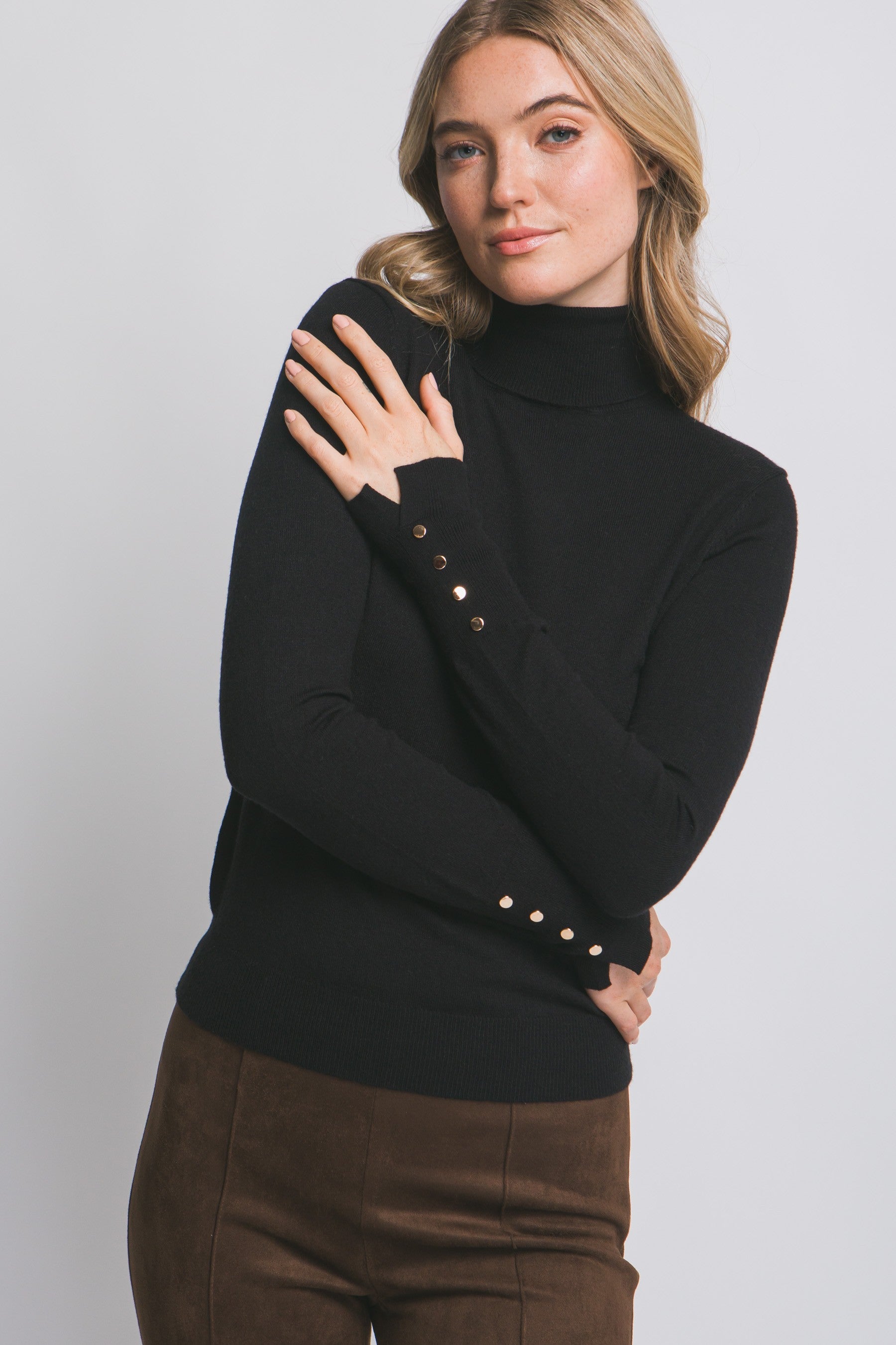 Long Sleeve Turtle Neck Sweater Top
