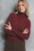 Long Sleeve Turtle Neck Sweater Top