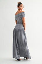 Soleil Pleated Maxi Dress