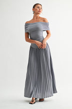 Soleil Pleated Maxi Dress