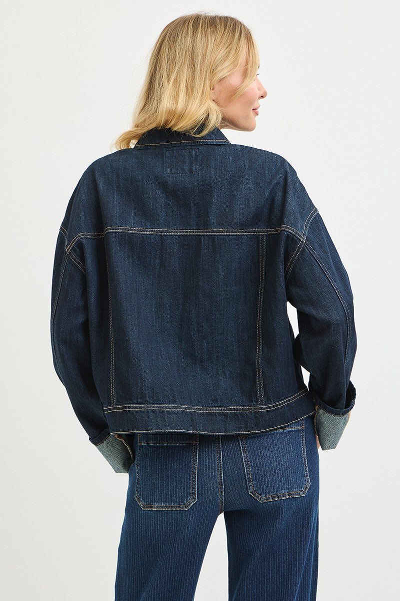 Oversized Cargo Pocket With Cuffed Sleeve Jacket