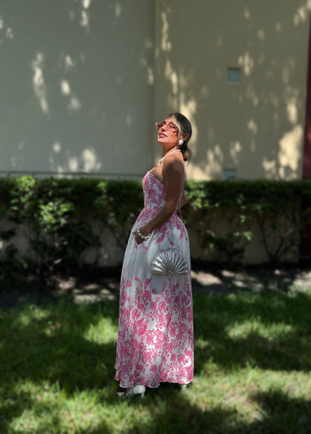 PINK FLOWERS DRESS