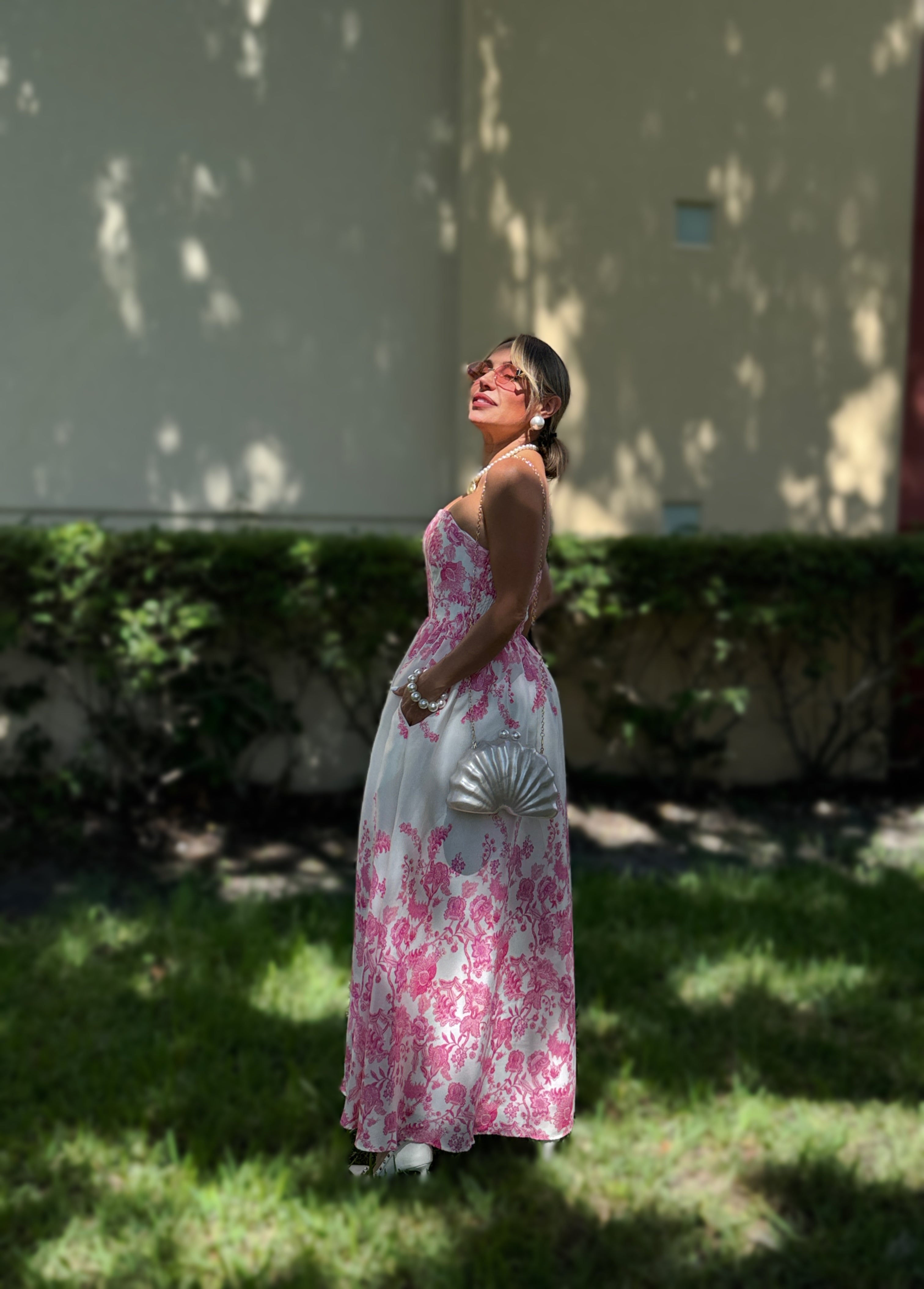 PINK FLOWERS DRESS