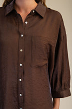 Collar Neck Oversized Shirt