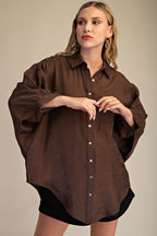 Collar Neck Oversized Shirt