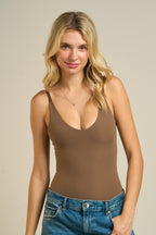 Sarah Double Layer V Neck Bodysuit Lingerie