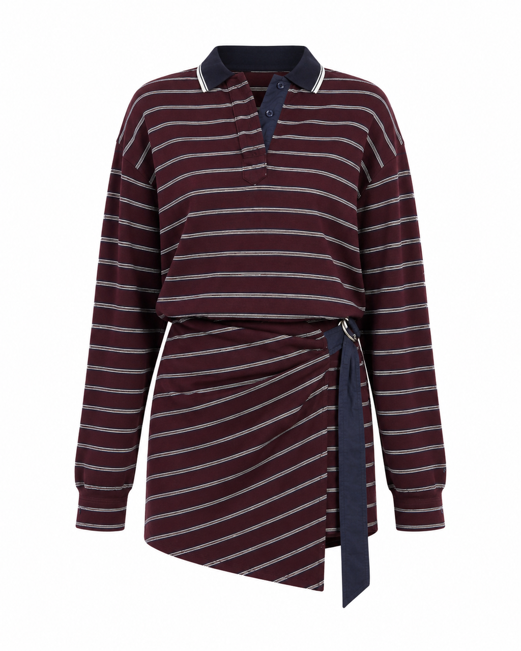 STRIPED RUGBY MINI DRESS