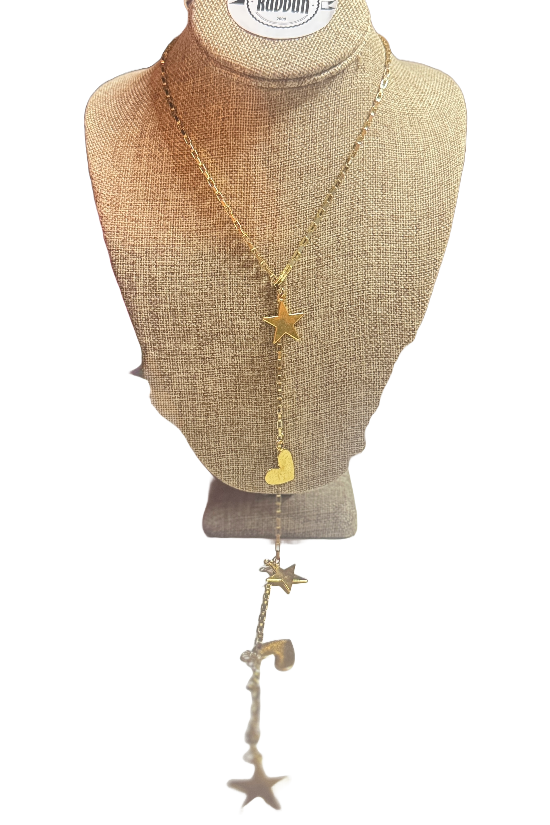HEART STARS LONG NECKLACE