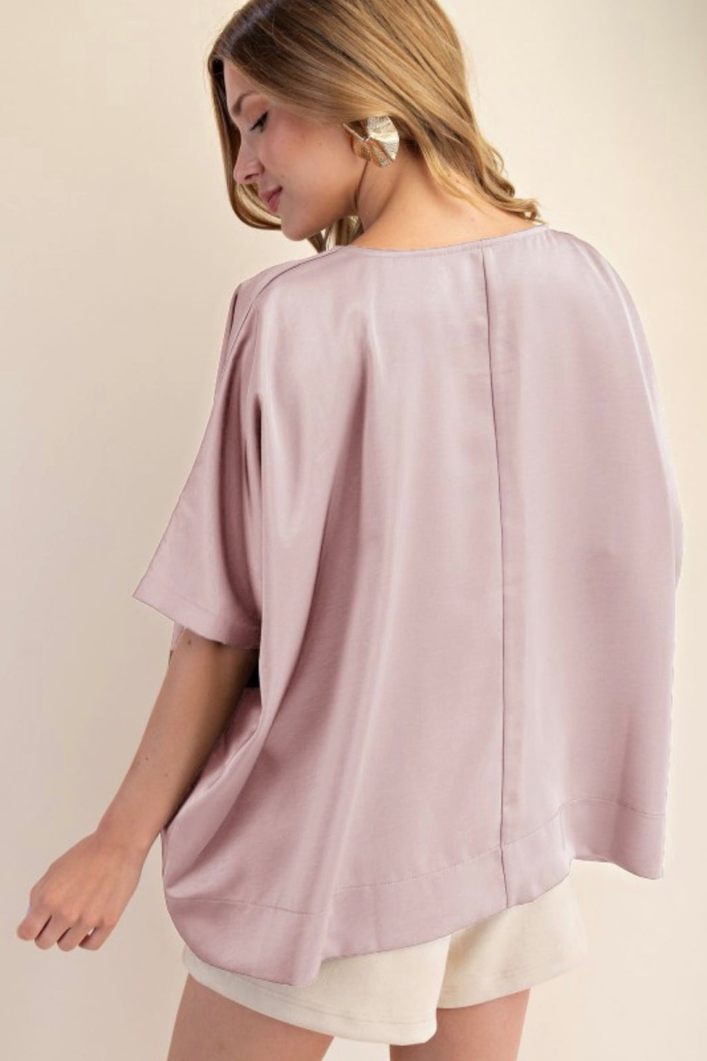 OVERSIZED SATIN BLOUSE