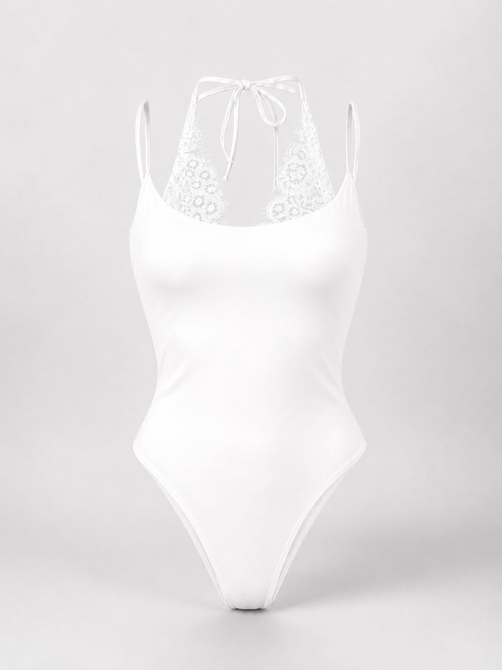 LACE HALTER BODYSUIT