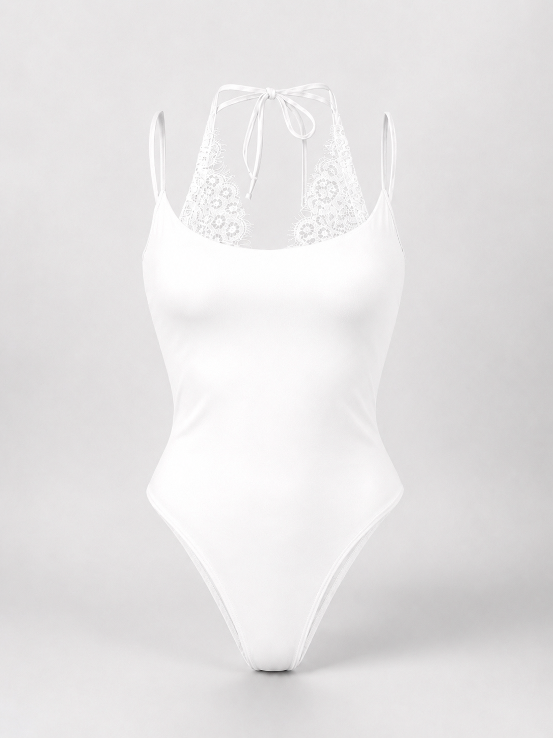 LACE HALTER BODYSUIT