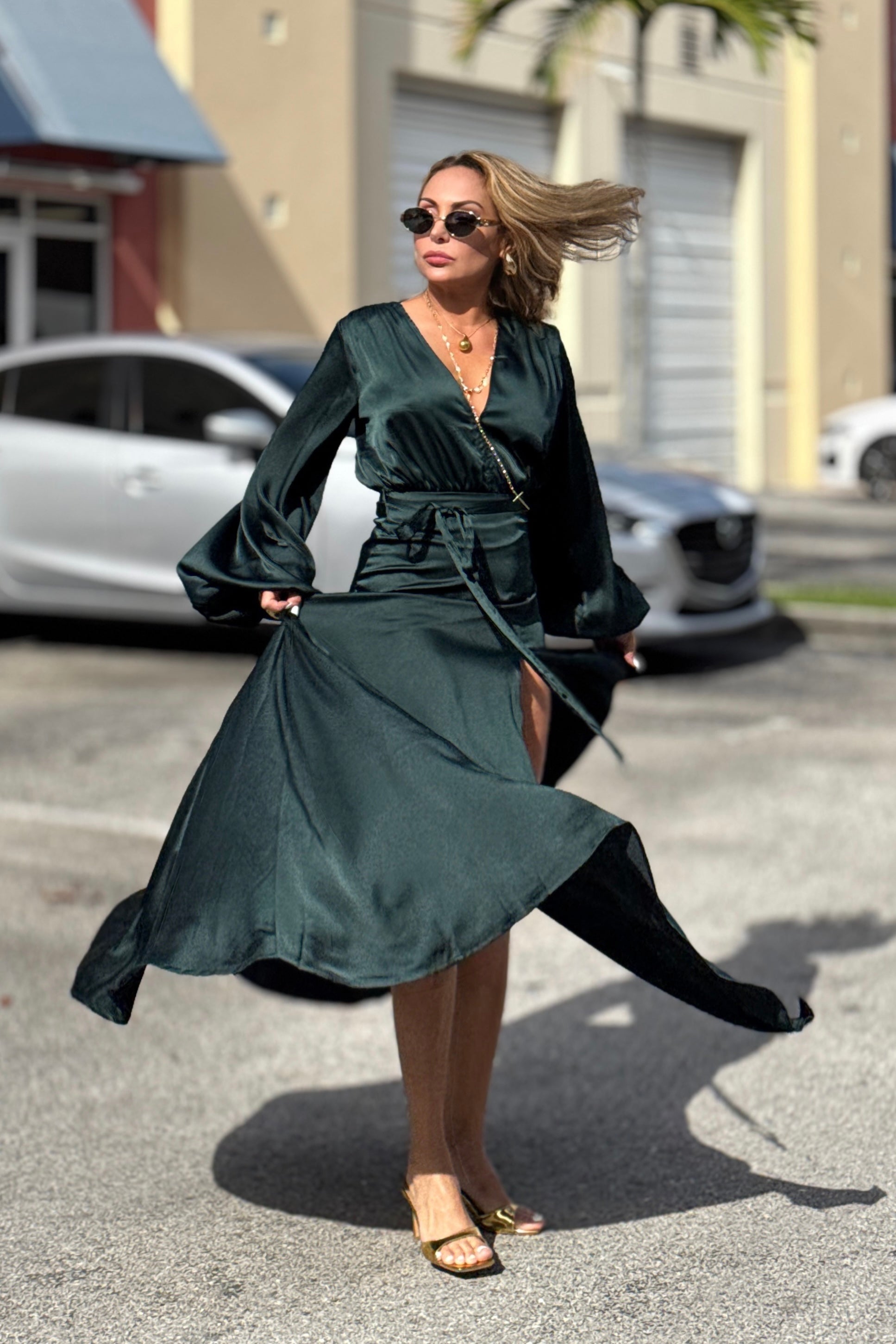 Zamira Satin Ultra Maxi Dress