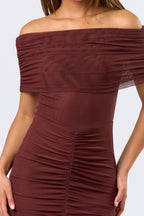 Mesh Off Shoulder Dress