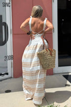 Knit Stripe Combo Maxi Dress