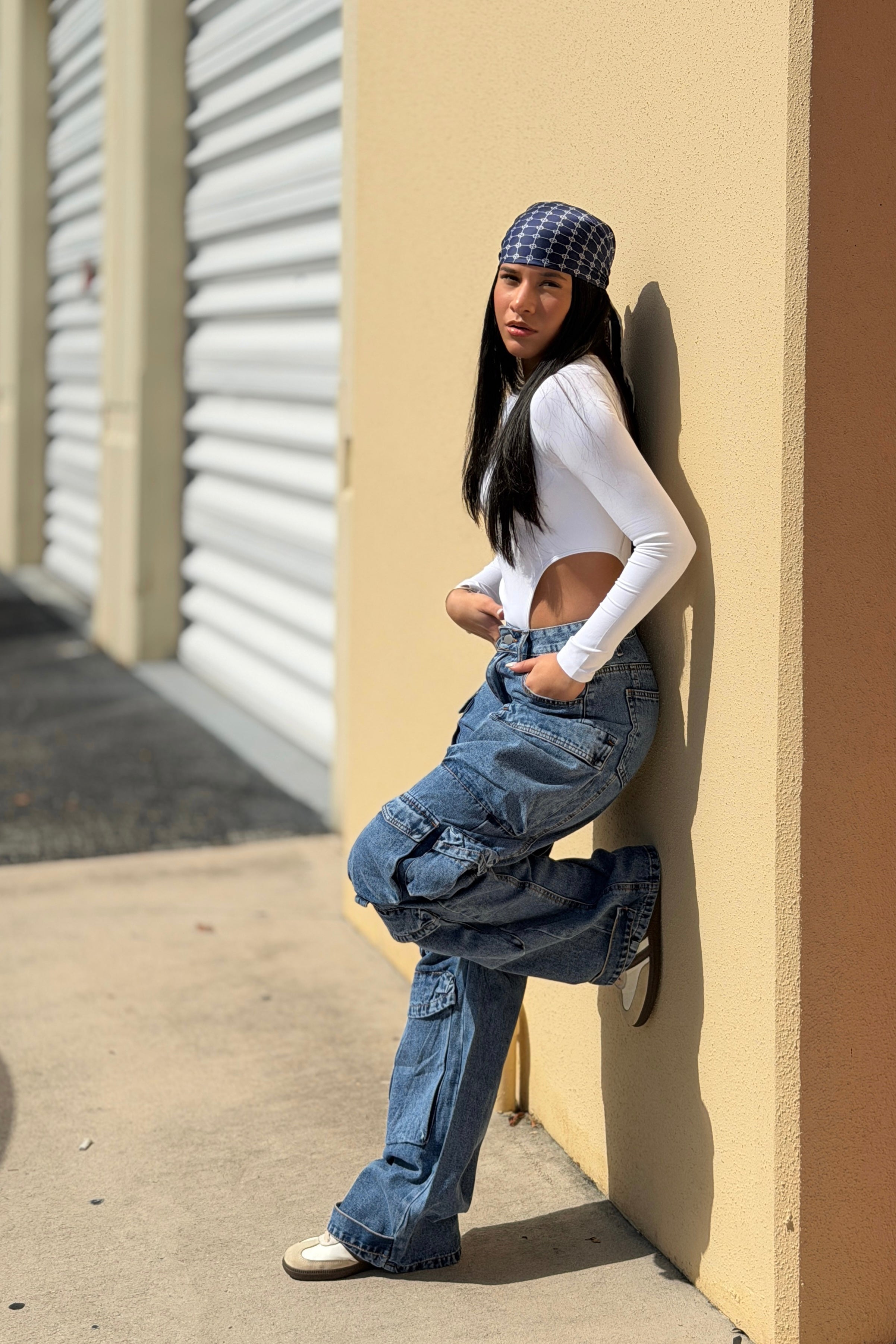 FANNI FAV CARGO BAGGY DENIM JEAN