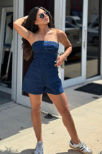 DARK DENIM ROMPER