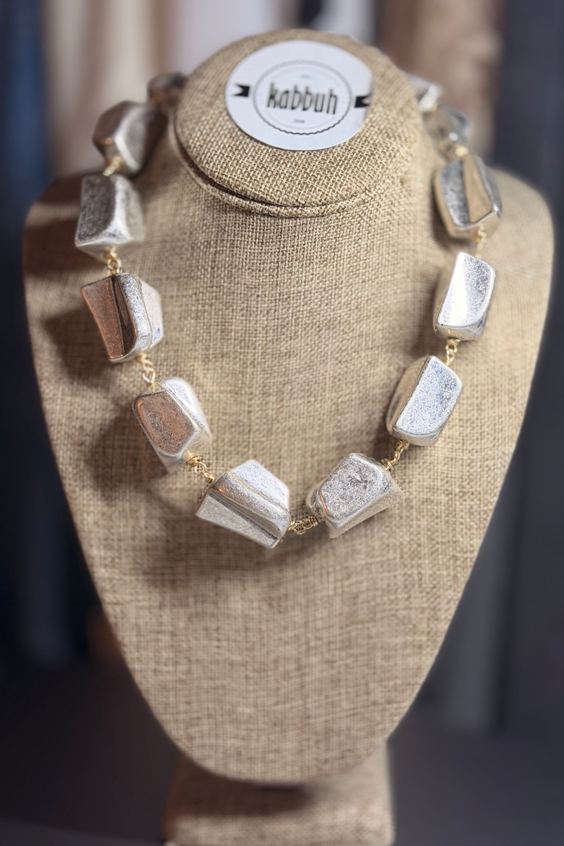 SQUARE STONE NECKLACE