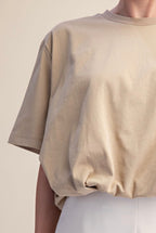 BUBBLE HEM T-SHIRT